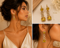 Elegante Statement-Ohrringe mit schimmerndem Zitronen-Limetten-Zirkonia – 6 cm