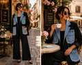 Eleganter Blazer mit Jeans-Details – Made in Italy 🇮🇹
