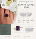 👑 Royal Violet Ring – Chirurgischer Stahl 18K vergoldet Gr.8 💜✨