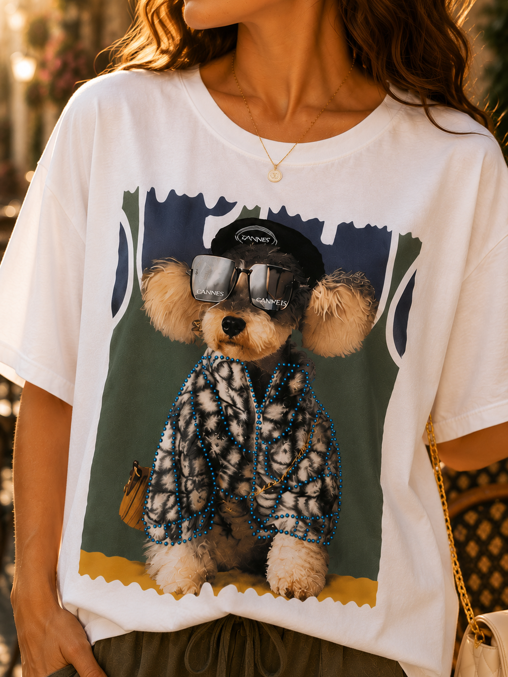 Stylisches Oversize T-Shirt mit exklusivem Hunde-Motiv