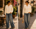 Elegante Sommerjacke mit 3D-Rüschen – Made in Italy 🇮🇹