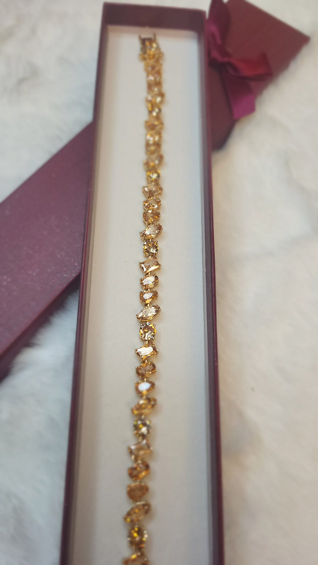 👑 Luxus-Armband „Champagne Sparkle“ – 18K Vergoldung