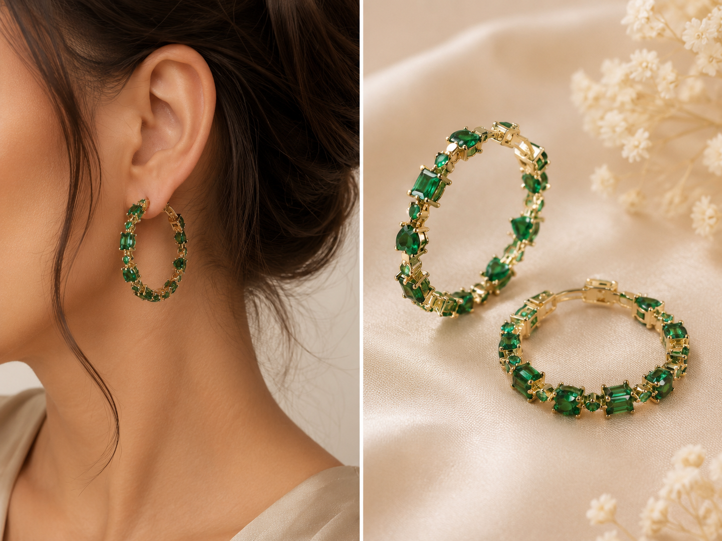 Emerald Heart Creolen 💚