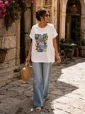 🍋 Lemonade – Sommer T-Shirt mit mediterranem Print