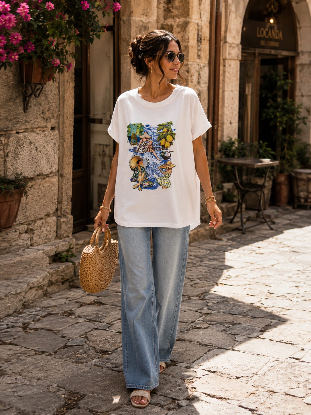 🍋 Lemonade – Sommer T-Shirt mit mediterranem Print