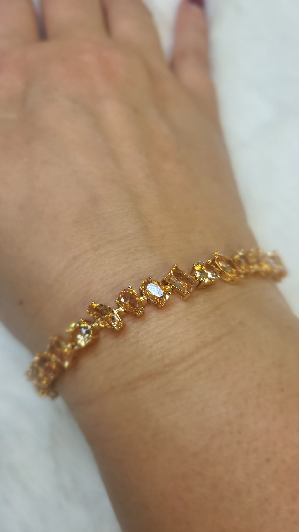 👑 Luxus-Armband „Champagne Sparkle“ – 18K Vergoldung