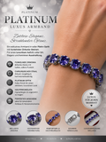 💜 Violet Royal – Luxus Armband mit violetten Zirkonia | Platin-Optik