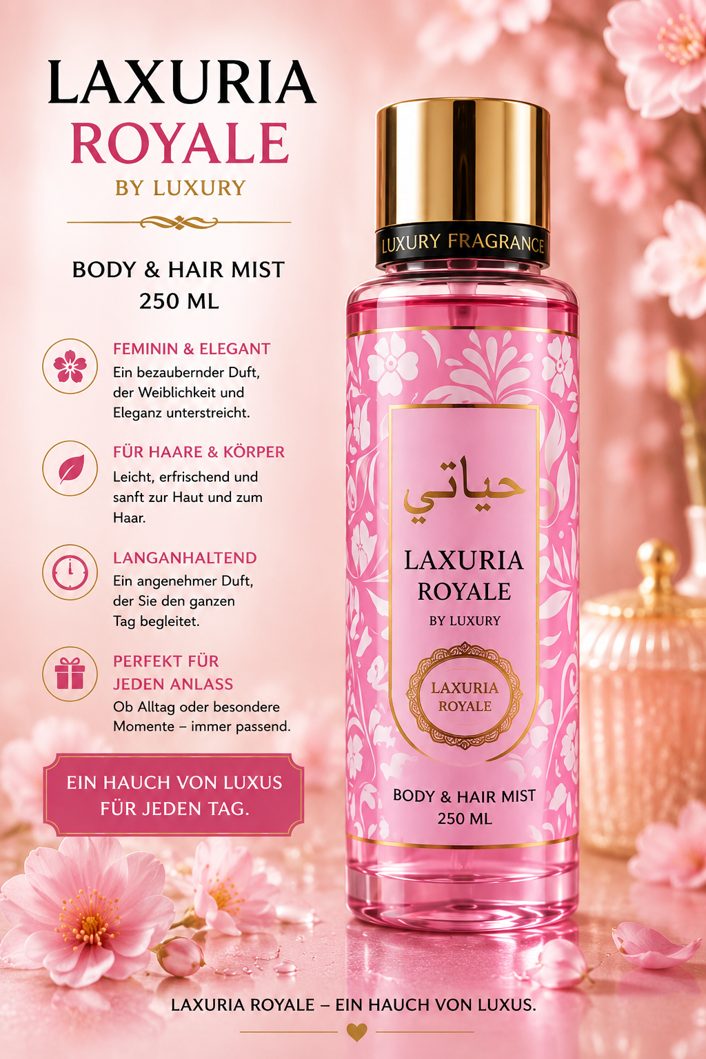 🌸 Laxuria Royale – Body & Hair Mist 250 ml