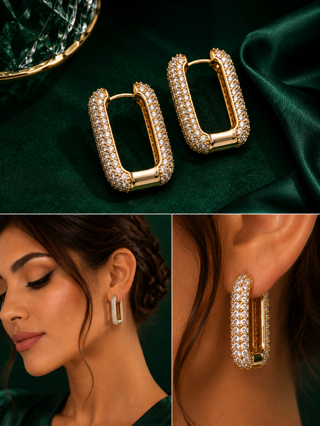 Golden Radiance – Creolen 3 cm