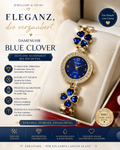 💙 Blue Clover Damenuhr mit Zirkonia – Edelstahl ⌚✨