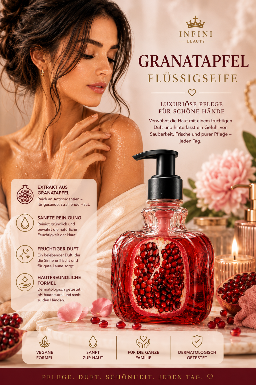 Granatapfel Duschgel – Luxuriöse Körperpflege | 500 ml ❤️✨