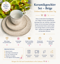 🍰 Dessertset Vintage Creme – 3-teilig