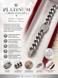 💎 Platinum Cuban Elegance – Luxus Armband mit funkelnden Zirkonia