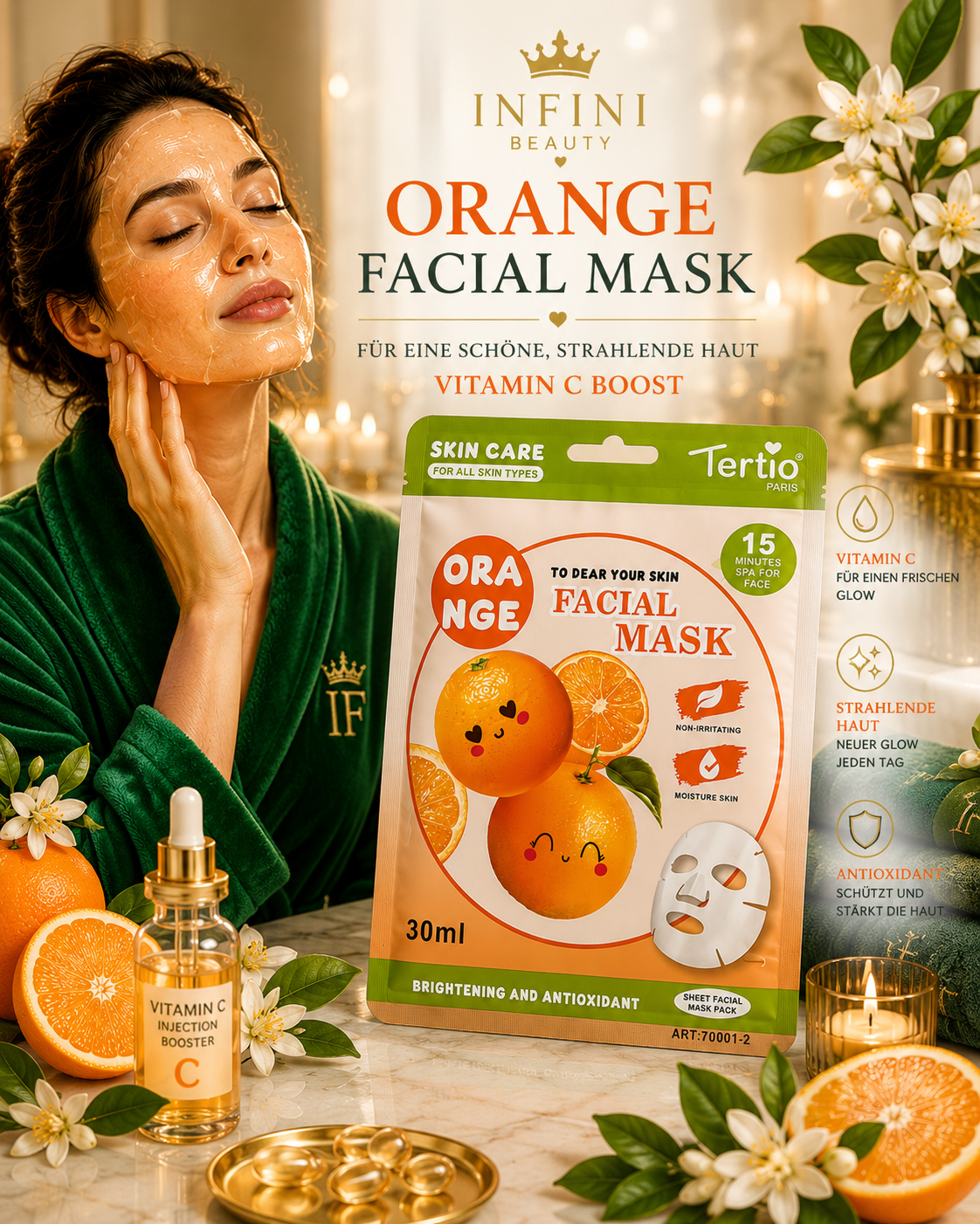 Tomaten Vitamin-Glow Gesichtsmaske | 30 ml 🍅✨